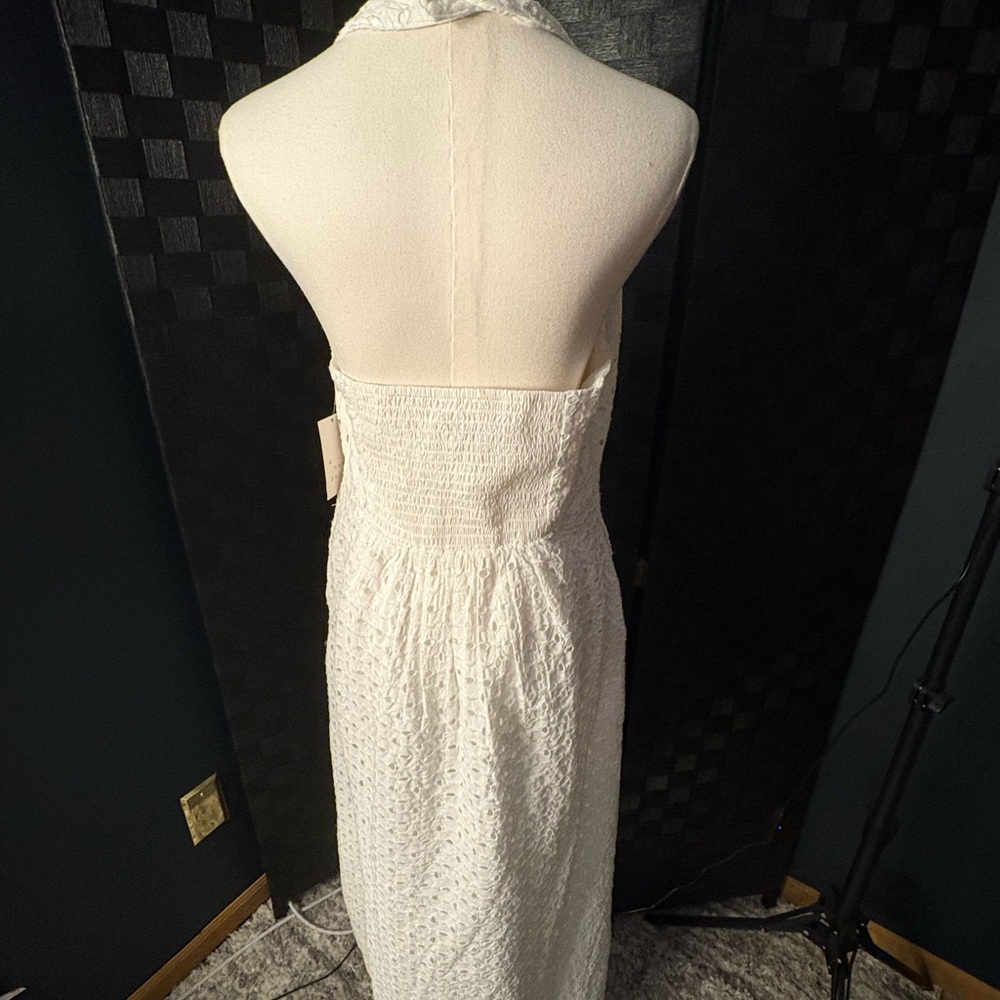 a new day White Crochet Halter Maxi Dress - Picture 4 of 7